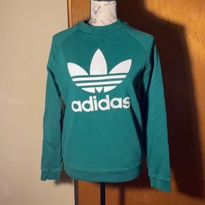 Green adidas crew neck